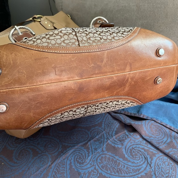 Genuine Coach handbag Signature Collection 7080 Flap Khaki - Picture 7 of 7